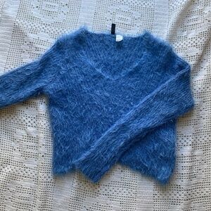 XS Fuzzy Blue H&M Sweater